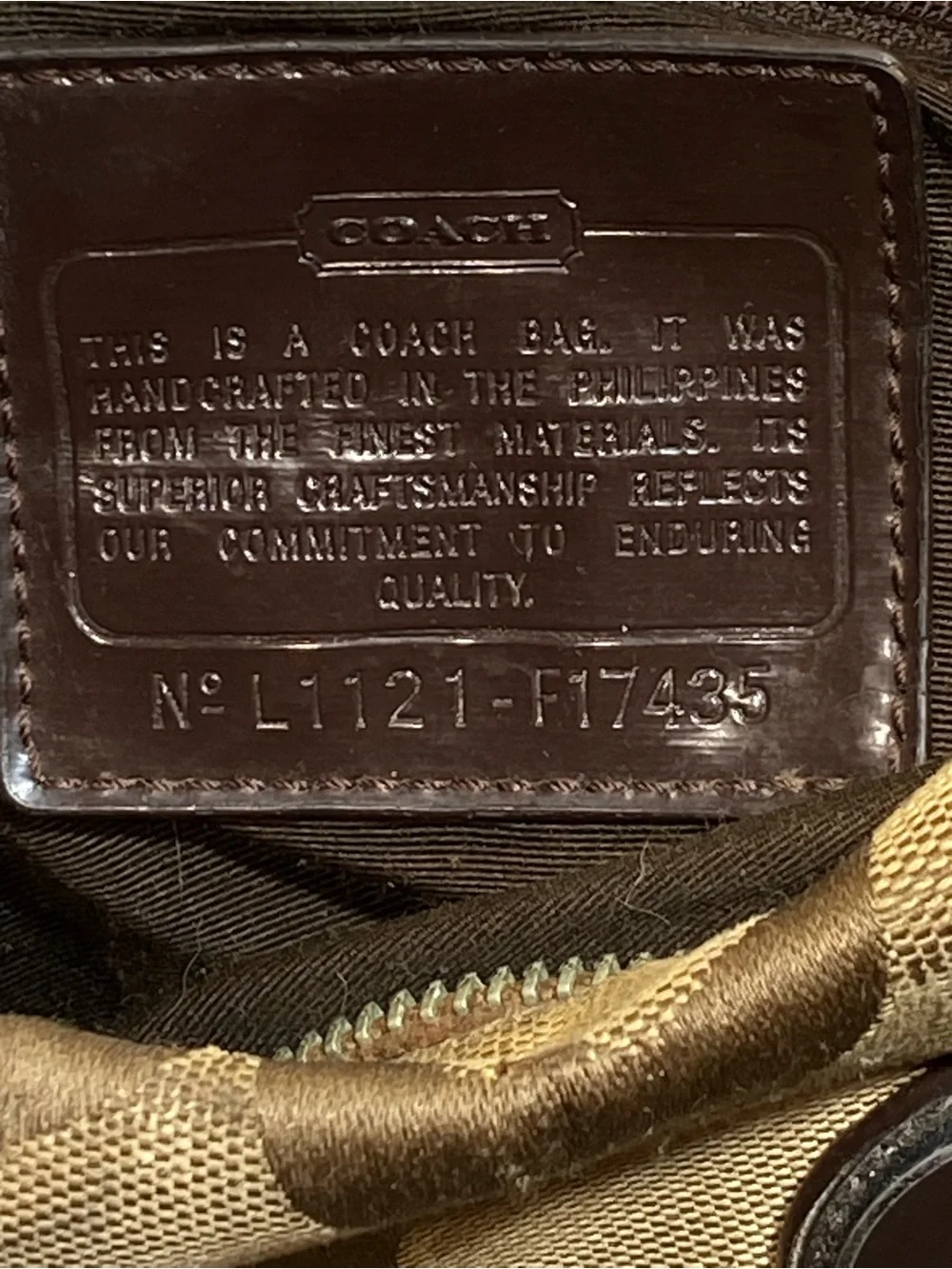 Coach Brown Signature Canvas and Suede Shoulder Bag
